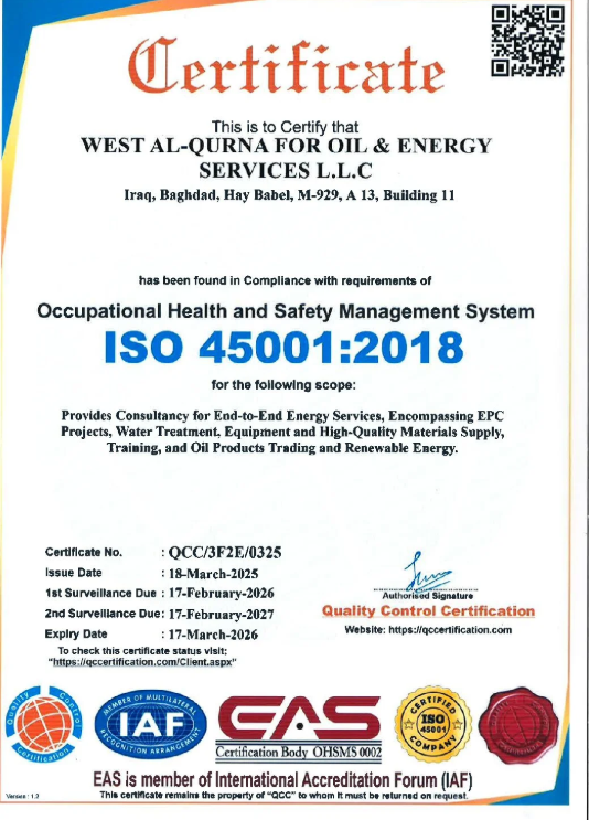 ISO 45001 Certificate