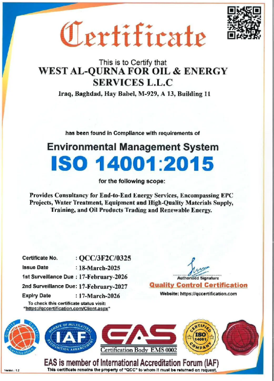 ISO 14001 Certificate